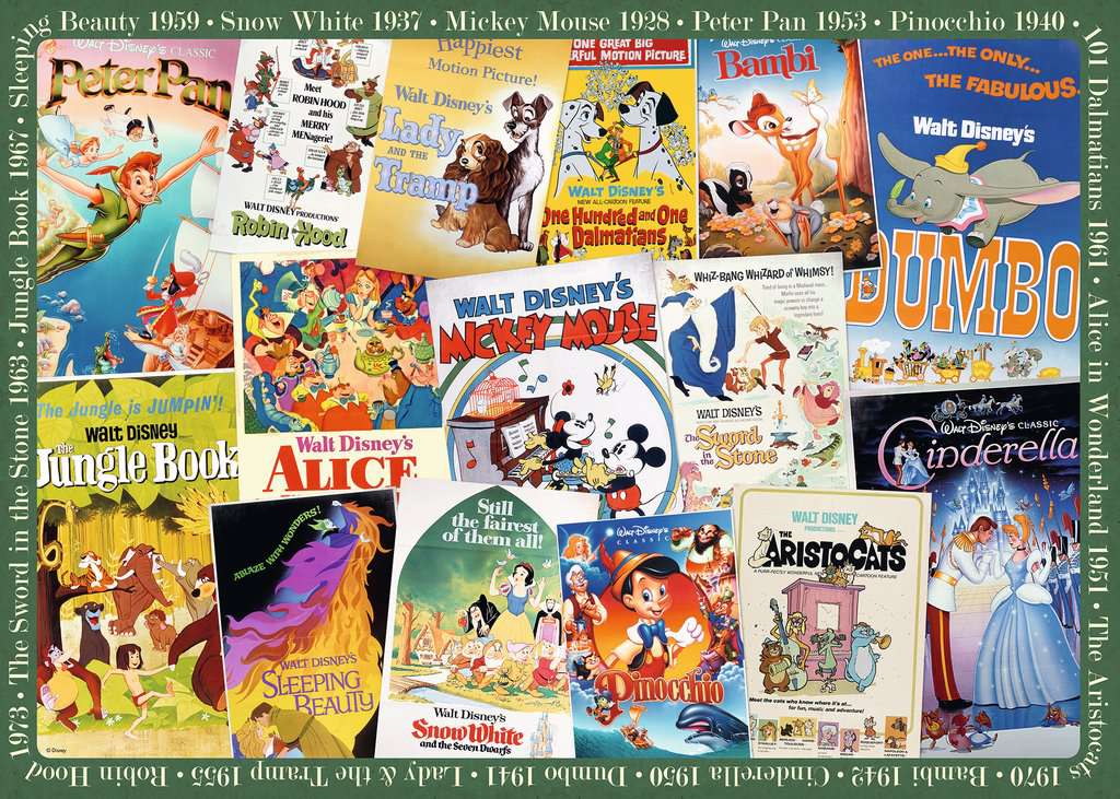 Puzzle: Disney - Vintage Movie Posters