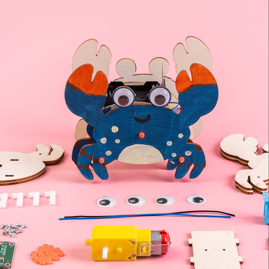 Sound-Activated Walking Crab STEM Kit – Build, Paint & Watch It Walk