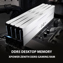 Silicon Power Zenith Gaming DDR5 6000MHz (PC5-48000) CL30 32GB(16GBx2)-64GB(32GBx2) Dual Pack 1.35V Desktop Unbuffered DIMM [White]
