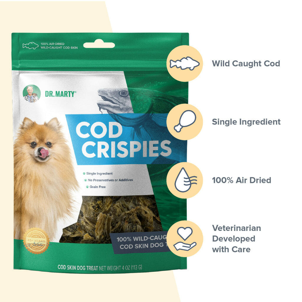 Dr Marty Cod Crispies Freeze Dried Raw Dog Treats (4 oz)