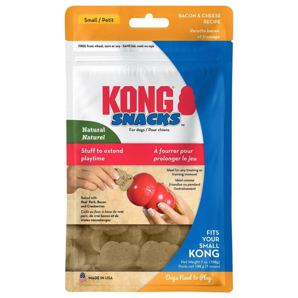 Kong Stuff'N Snacks Bacon & Cheese Flavor Crunchy Treats For Dogs - Small (7 oz)