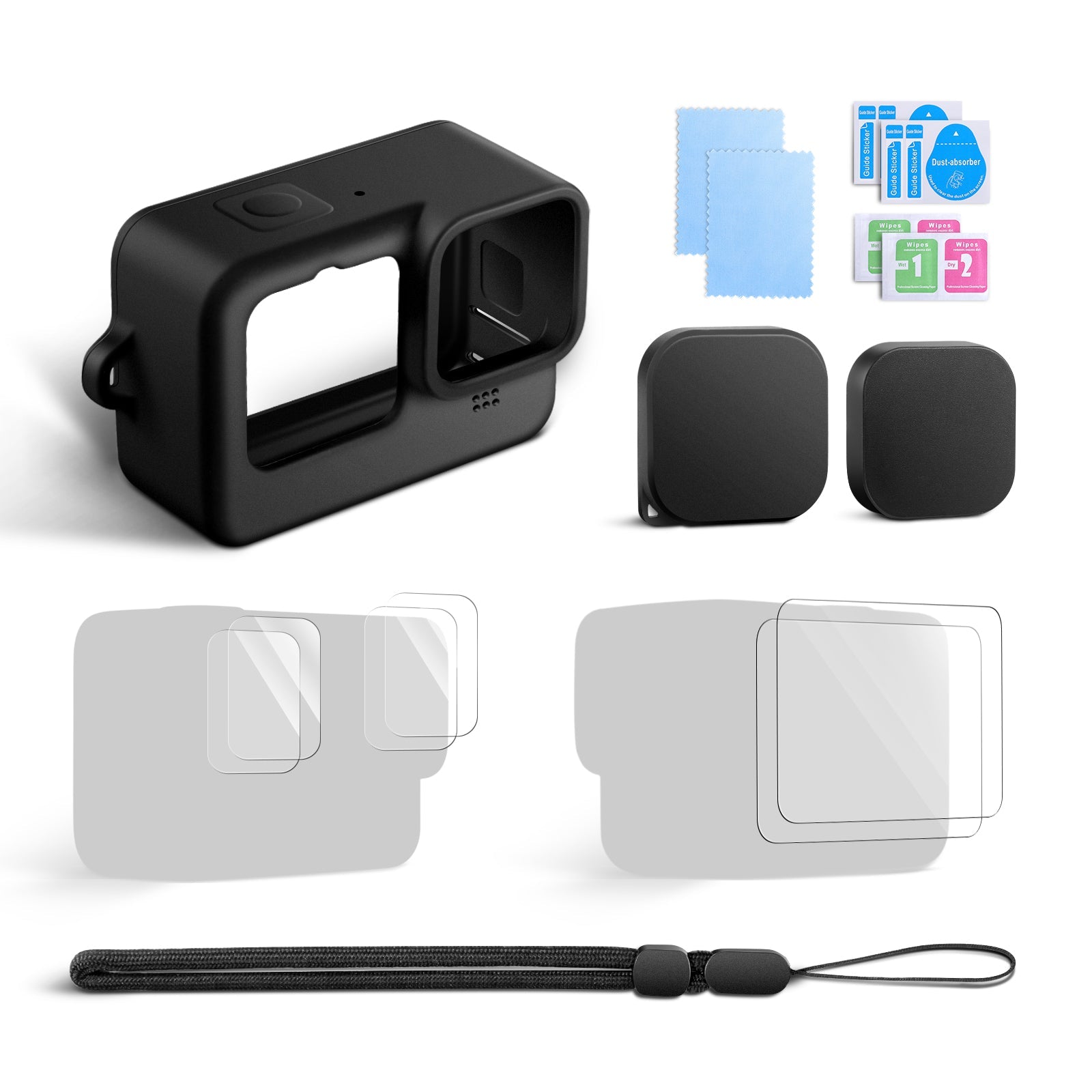 NEEWER Silicone Protective Case Kit Compatible with GoPro Hero 11 /10 /9