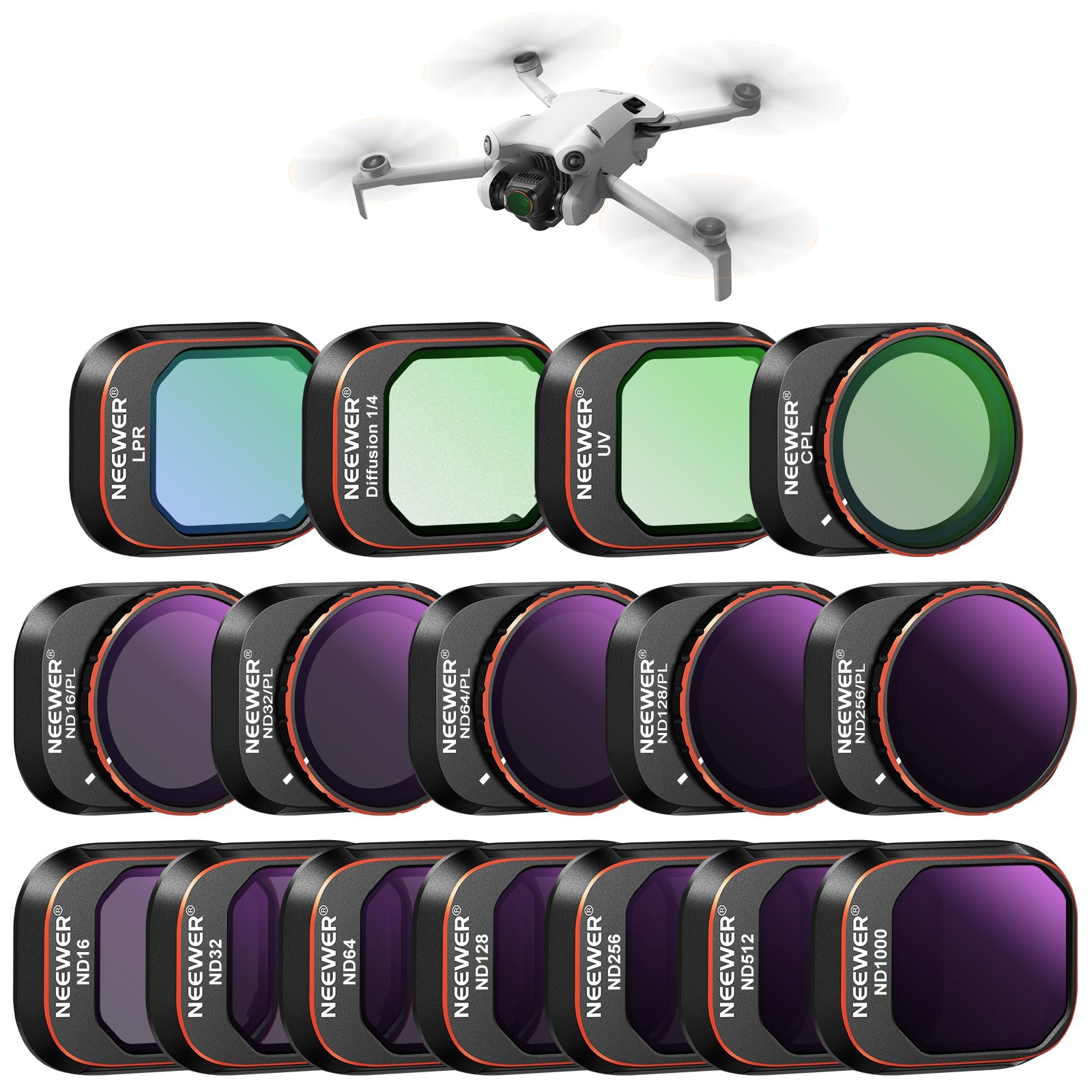 NEEWER 16 Pack ND & CPL & Effect Filter Set for DJI Mini 4 Pro