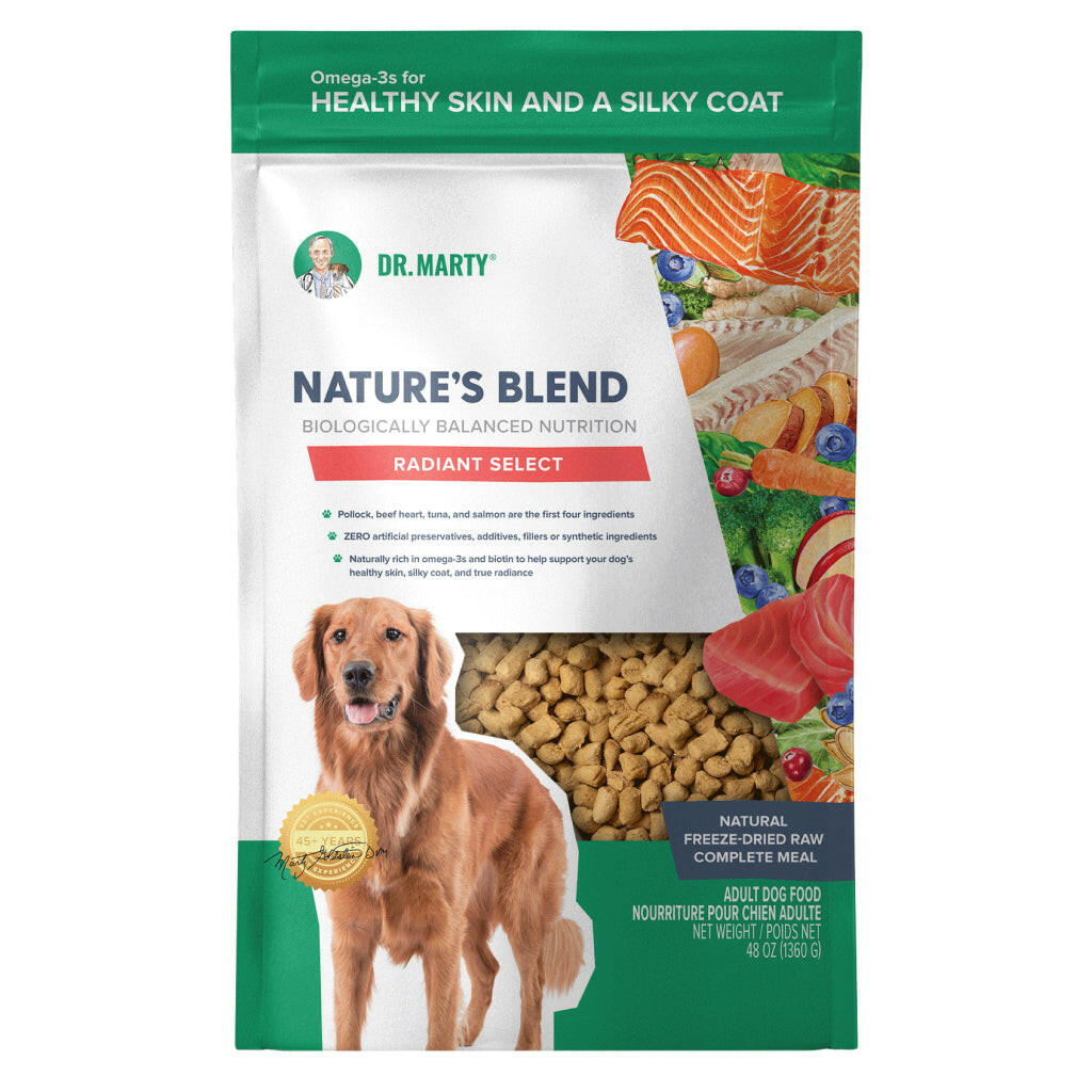 Dr Marty Nature's Radiant Select Freeze Dried Raw Dog Food for Skin & Coat (48 oz)