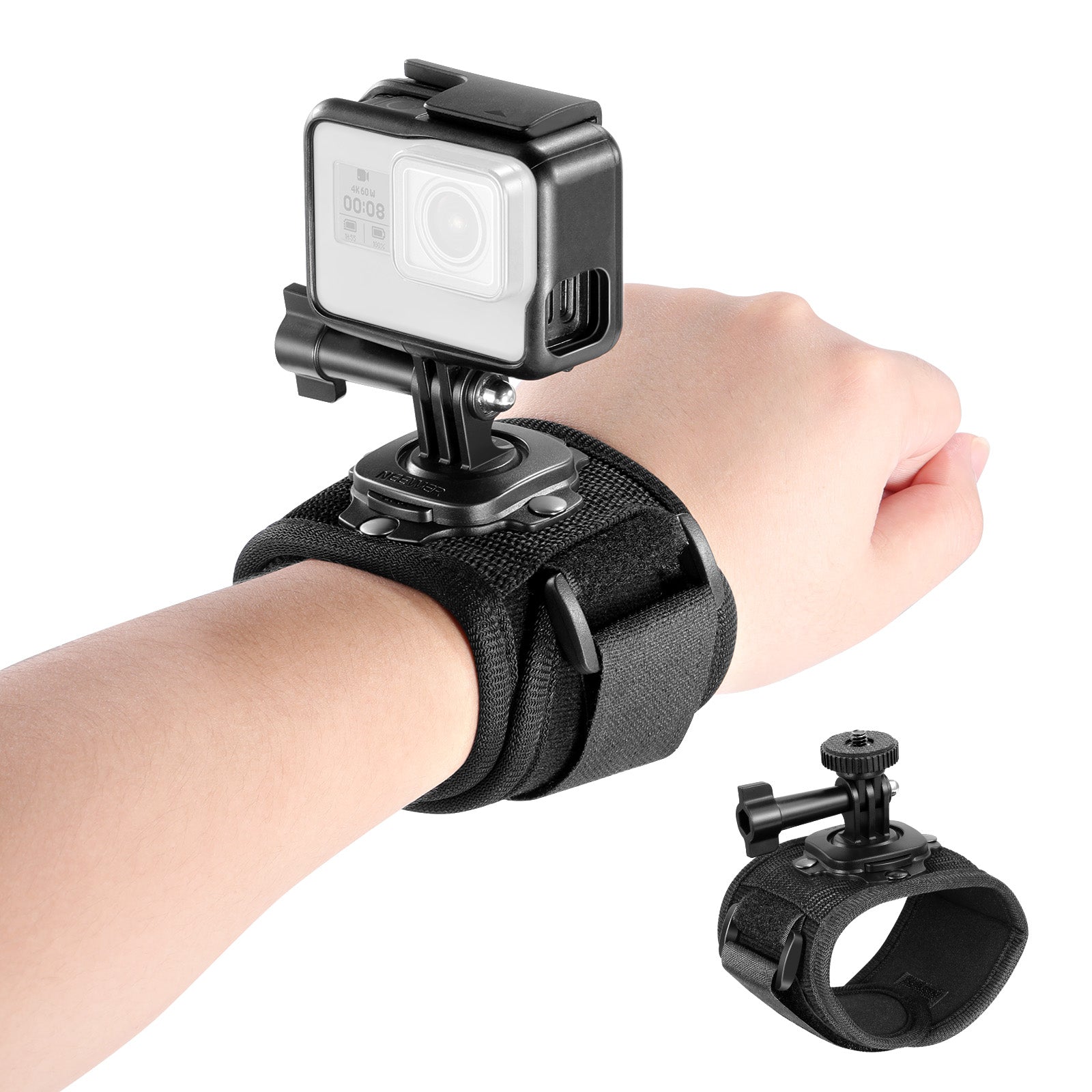 NEEWER Wrist Strap Mount with Thumbscrew Compatible with GoPro Hero
