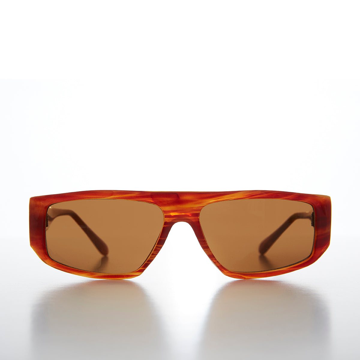 Slim Rectangle Flat Top Vintage Sunglasses - Judd