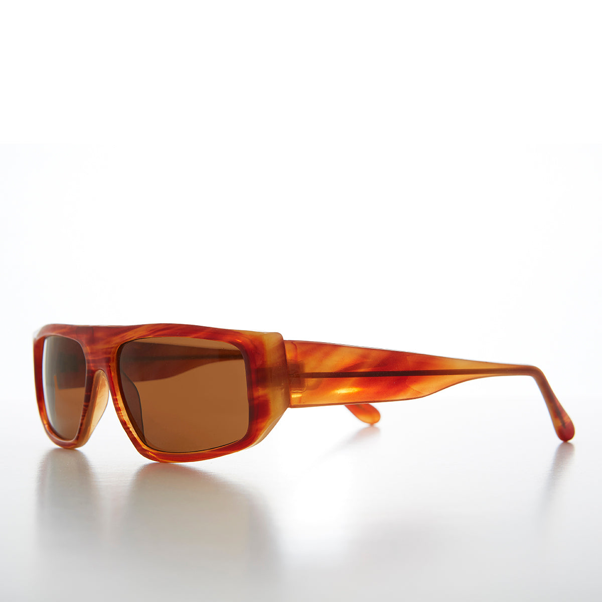 Slim Rectangle Flat Top Vintage Sunglasses - Judd