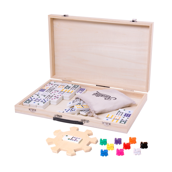 Rustik Deluxe Wood Case: Mexican Train Game