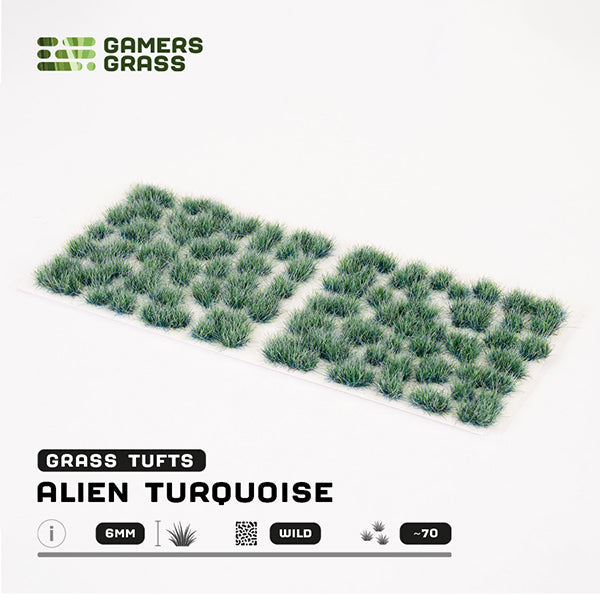 Gamers Grass Tufts: Alien Tufts- Turquoise 6mm- Wild