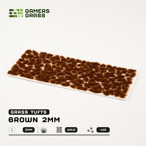 Gamers Grass Tufts: Brown 2mm- Wild