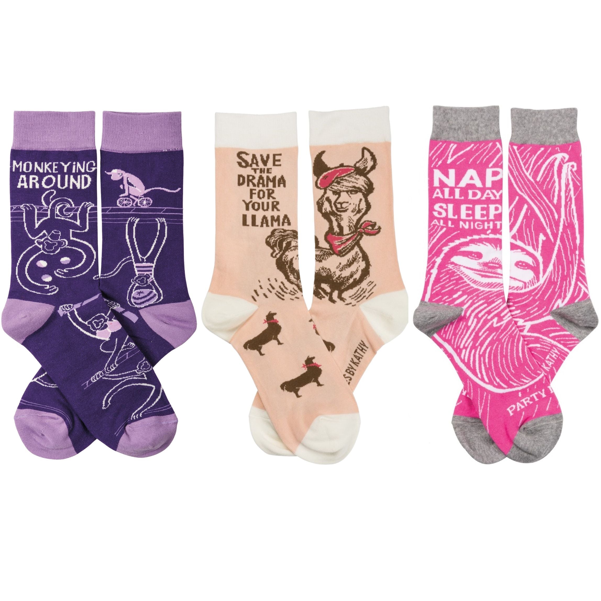 3 Pack Animal Lovers Socks | Funny Novelty Socks with Cool Design