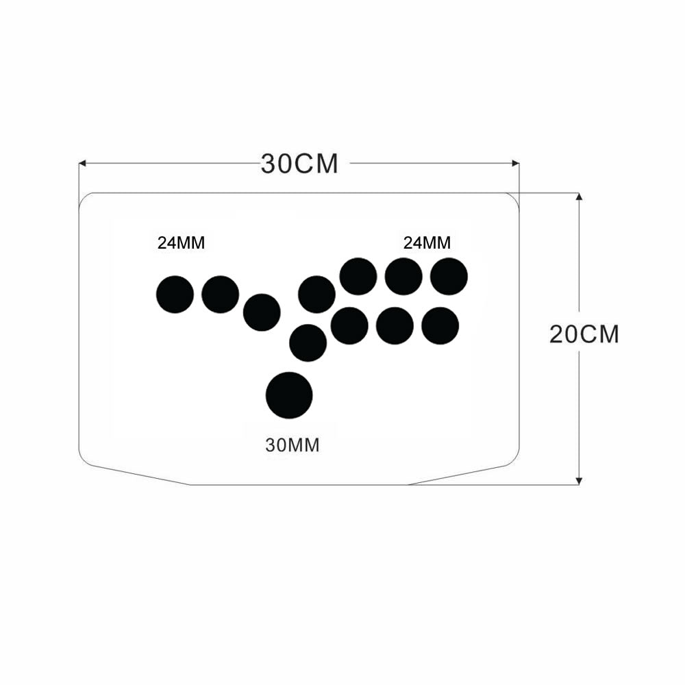 RAC-J500B Leverless-Style All Buttons Joystick Acrylic Panel DIY Arcade Joystick Kits