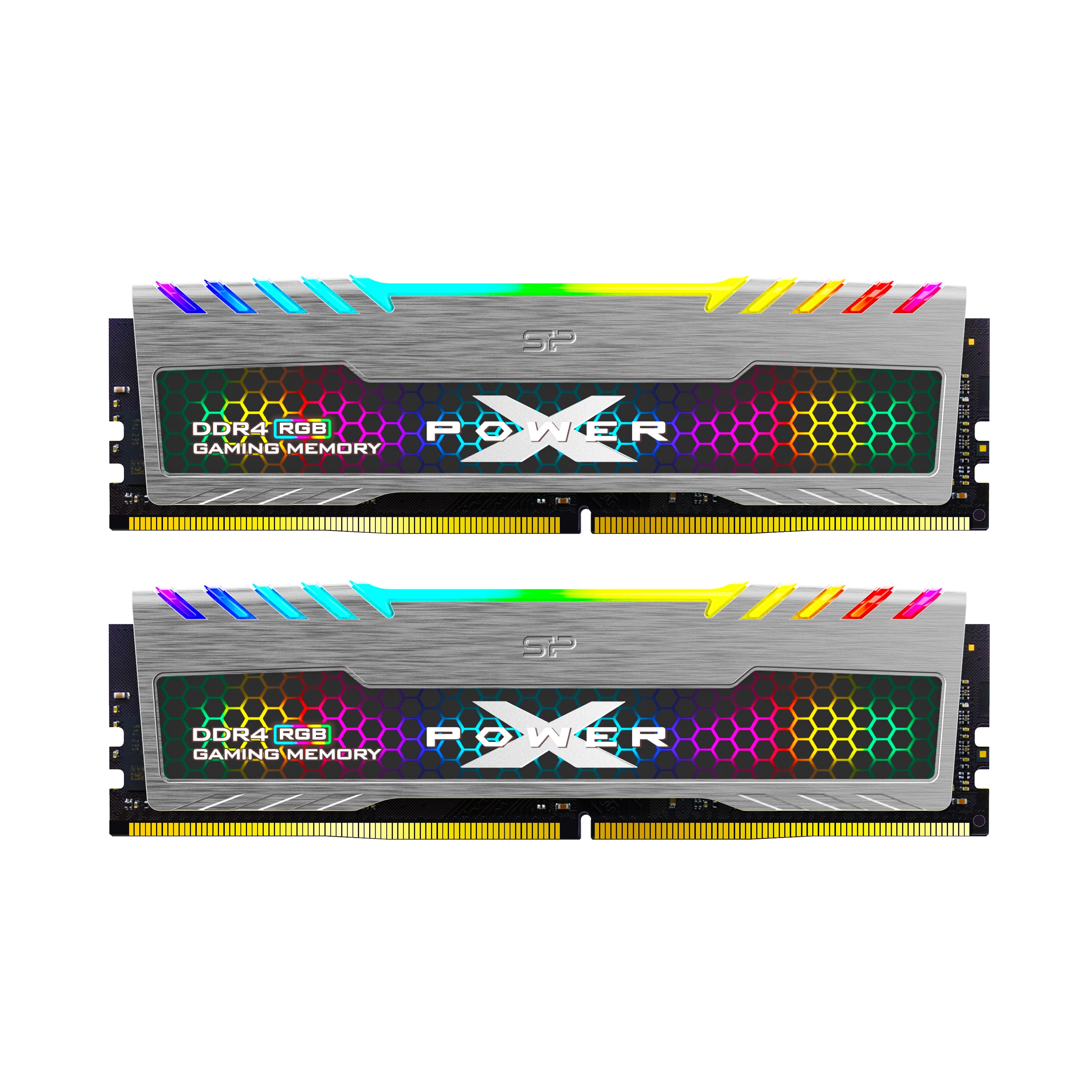 Silicon Power XPOWER RGB Turbine Gaming DDR4 3200MHz (PC4 25600) 16GB(8GBx2)-32GB(16GBx2) Dual Pack 1.35V Desktop Unbuffered DIMM