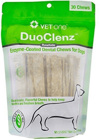 DuoClenz Rawhide, Enzyme-Coated Dental Chews for Dogs, Small (30 ct)