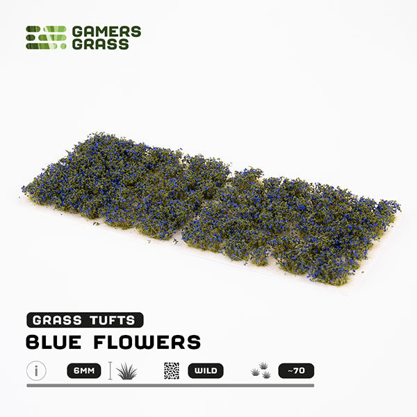 Gamers Grass Tufts: Blue Flowers- Wild