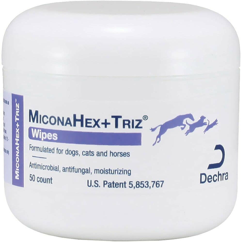 MiconaHex Triz Wipes (50 Wipes) for Dogs and Cats