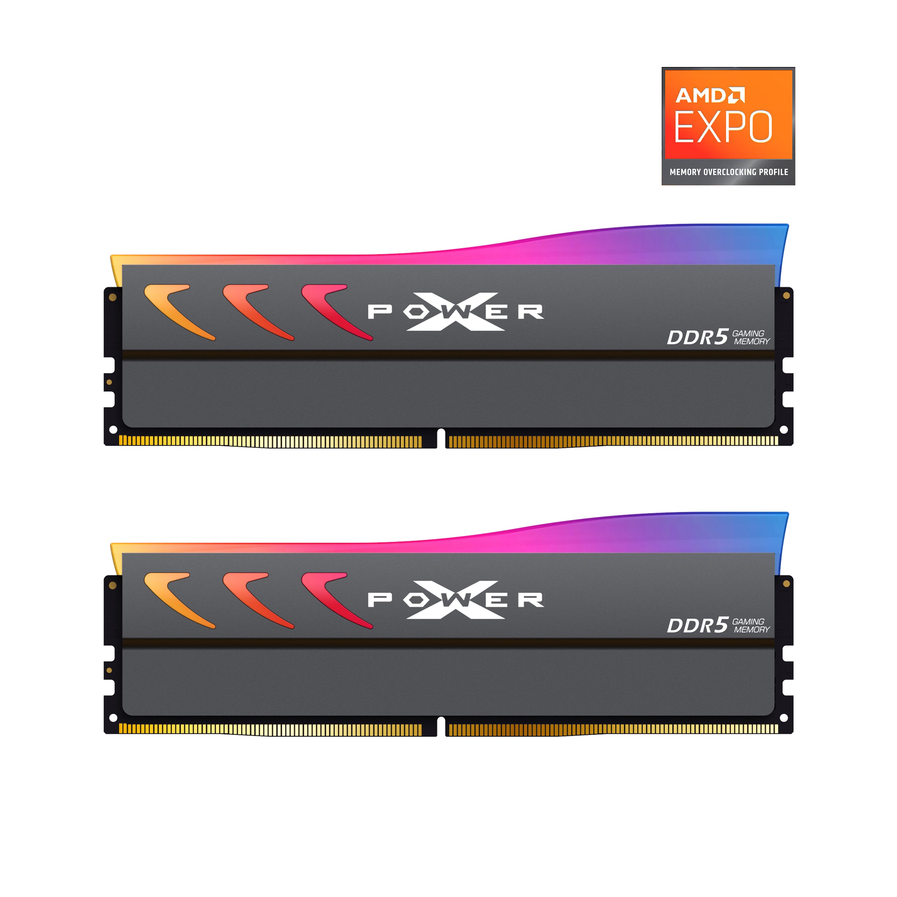 Silicon Power Storm RGB DDR5 6000MHz (PC5-48000) CL36 32GB(16GBx2) Dual Pack 1.35V Desktop Unbuffered DIMM