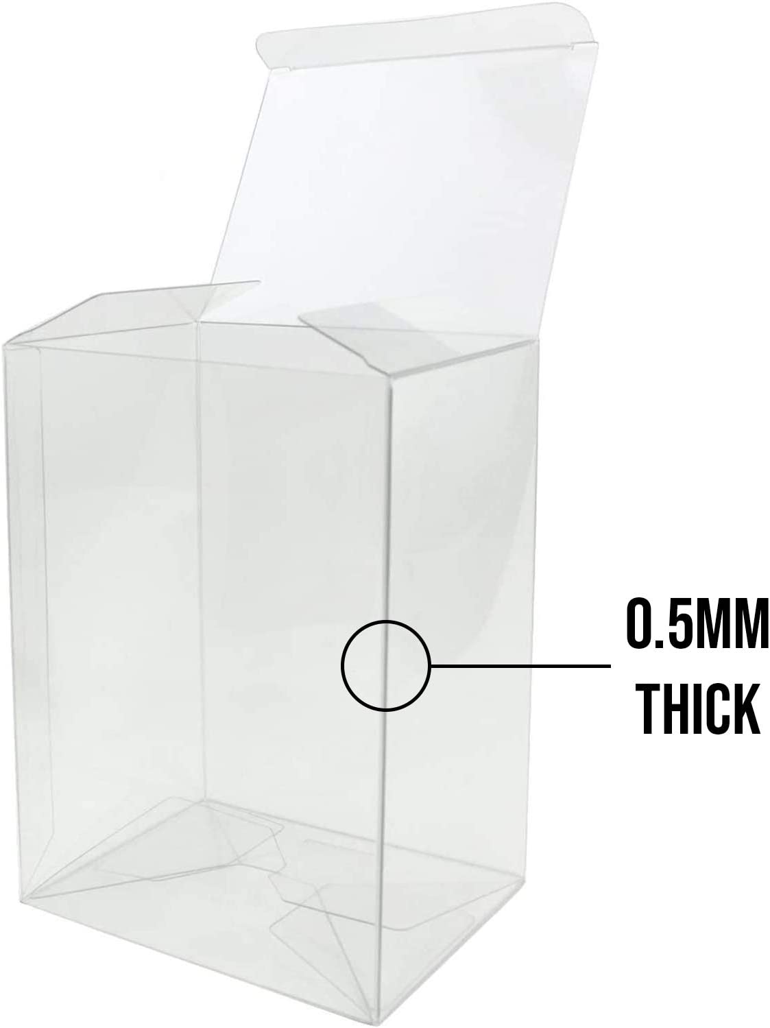 Fundom Clear Plastic Protector Case 0.50MM Extra Thick For 4" Funko Pop (10 Pack)