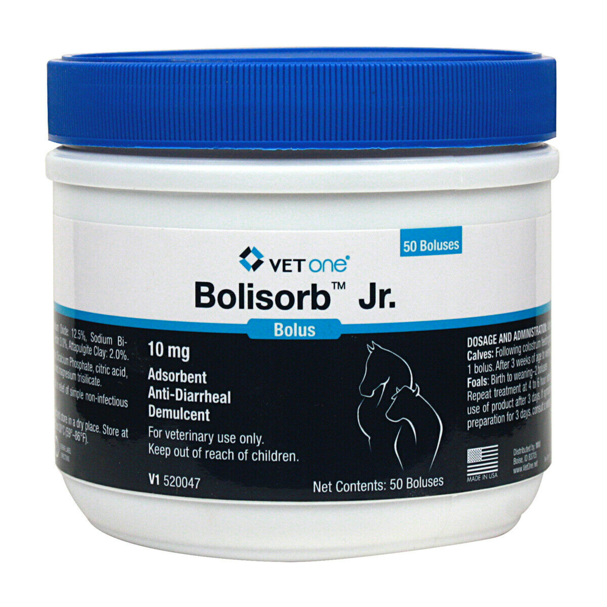 VetOne Bolisorb Jr. Bolus Absorbent Anti-Diarrheal Demulcent (50 Count)