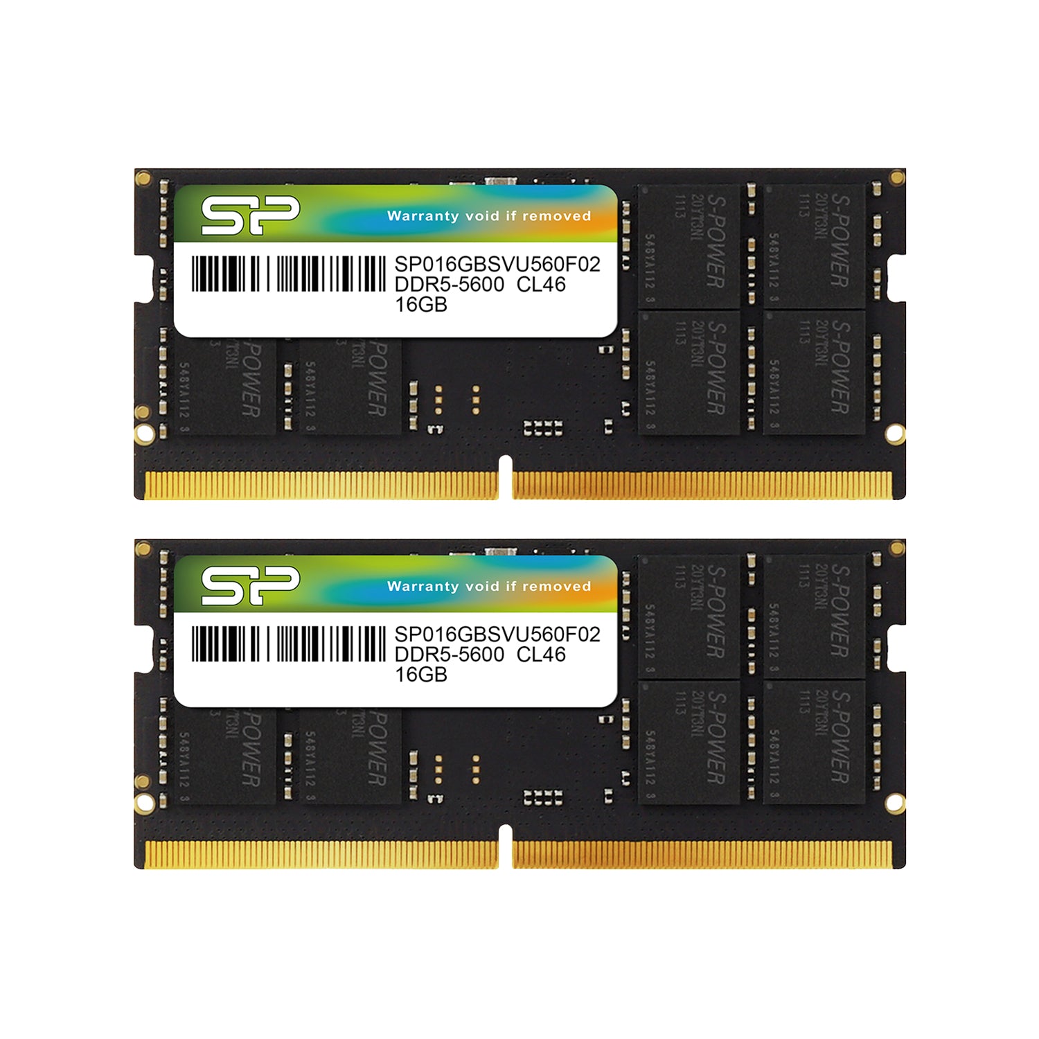 Silicon Power DDR5 5600MHz (PC5-44800) 32GB(16GBx2)-64GB(32GBx2) Dual Pack CL46 1.1V SODIMM Non-ECC Laptop SODIMM