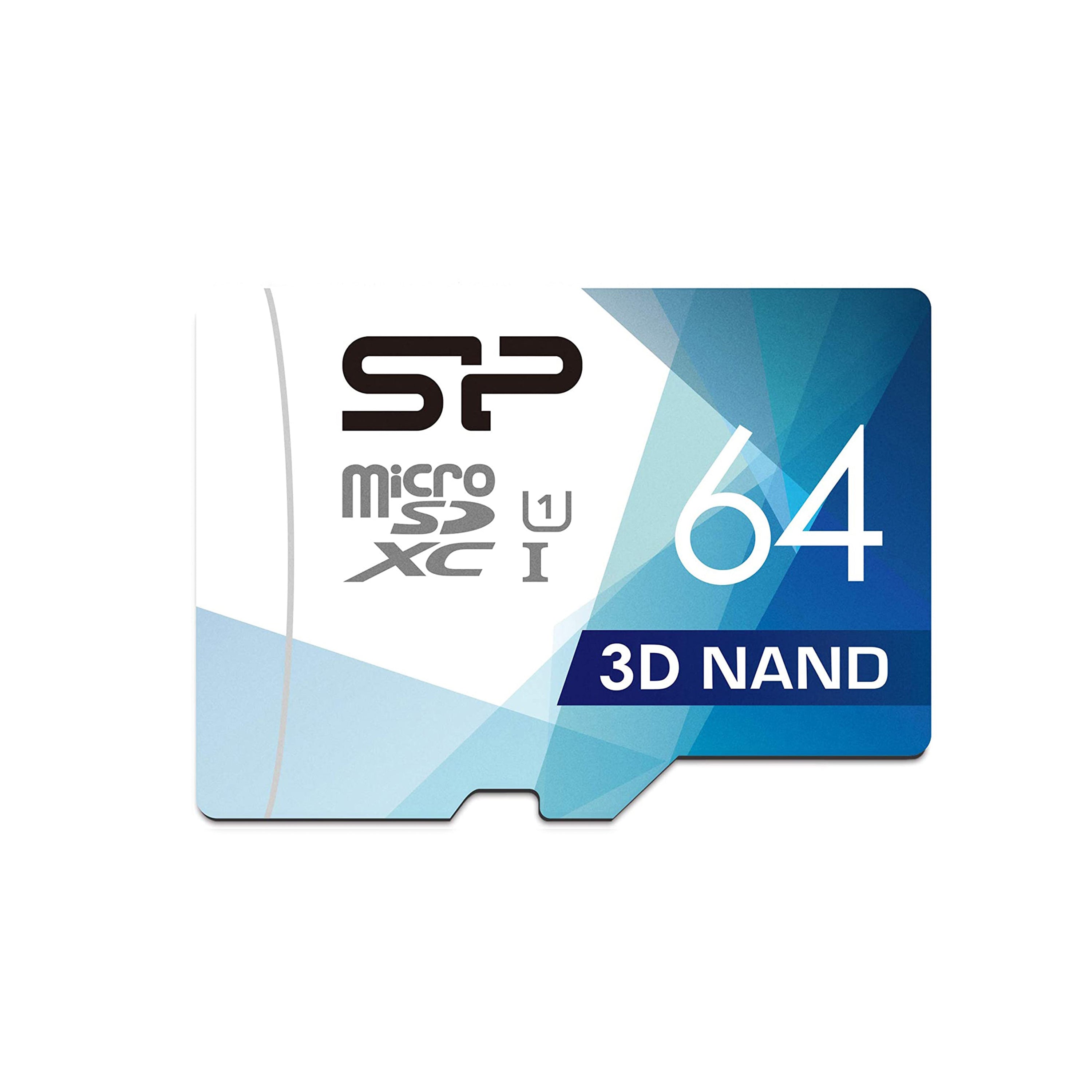 Silicon Power 32GB-64GB 3D NAND 高速 MicroSD カード (アダプター付き)