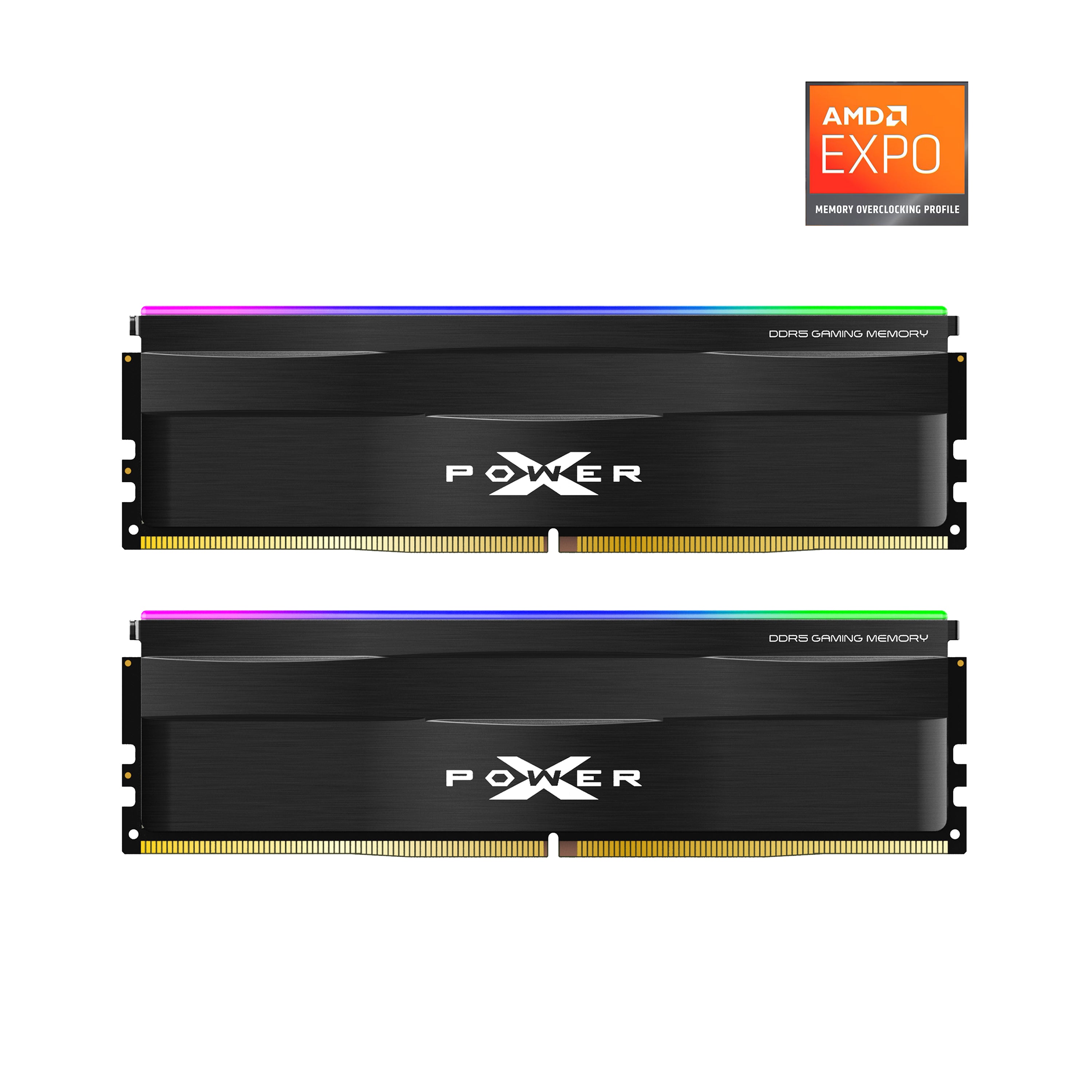 Silicon Power Zenith Gaming RGB DDR5 5200MHz (PC5-41600) 32GB(16GBx2) Dual Pack 1.25V Desktop Unbuffered DIMM [Black]