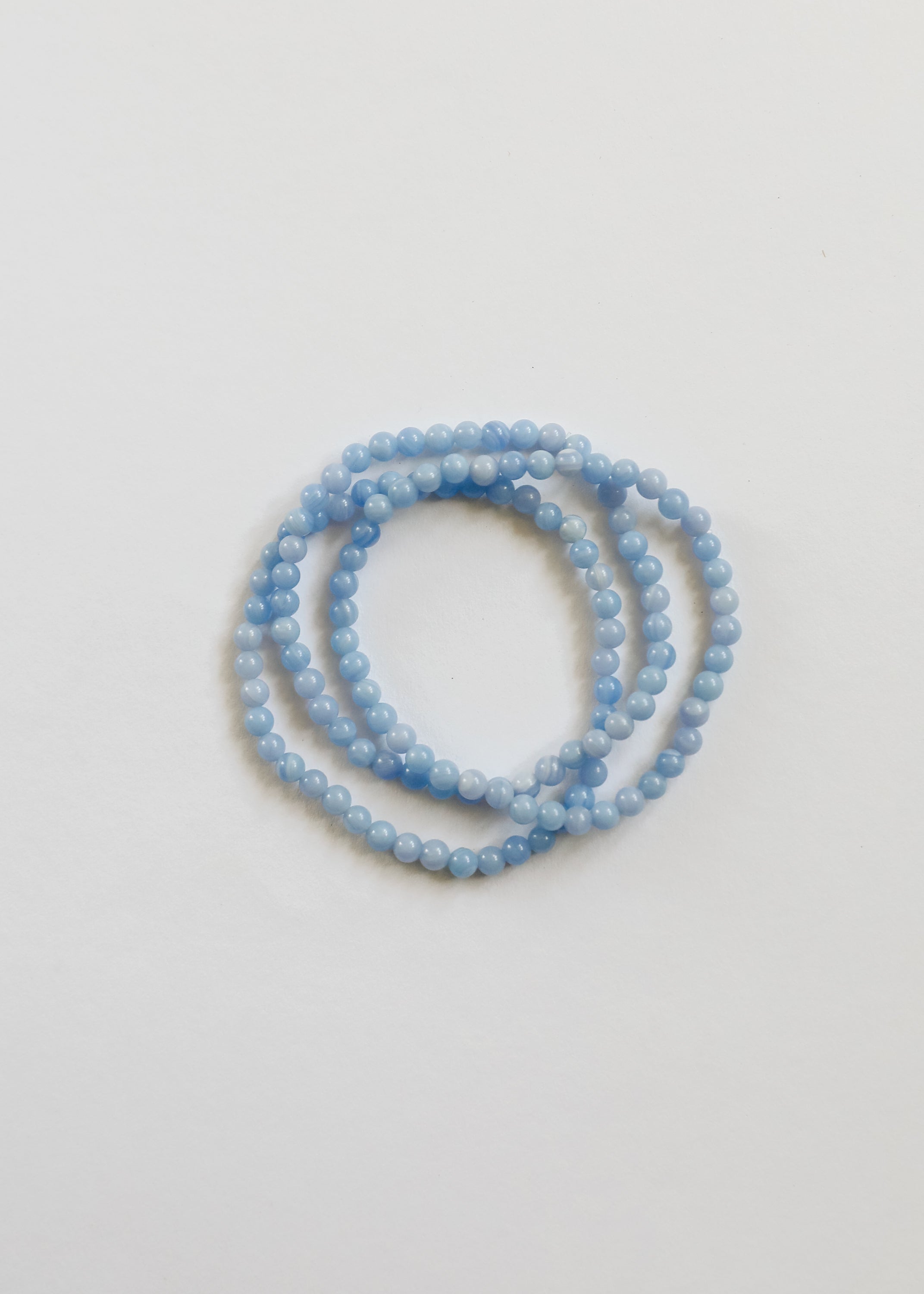 Polished Blue Lace Agate || Adult Bracelet