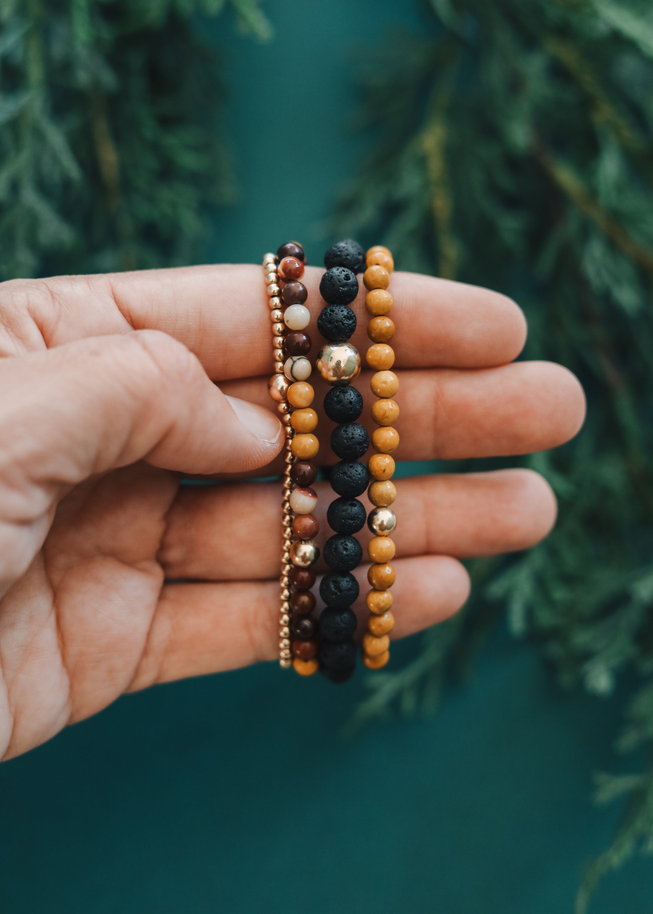 Dainty Golden Mookaite Jasper || Adult Bracelet