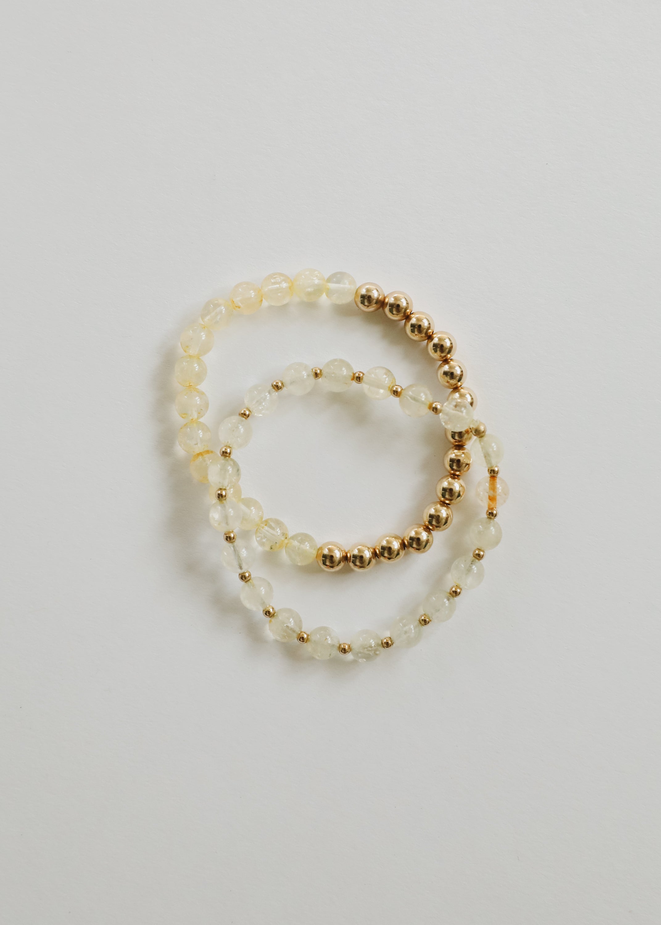 Citrine : Gold Sun +  Moon || Adult Bracelets