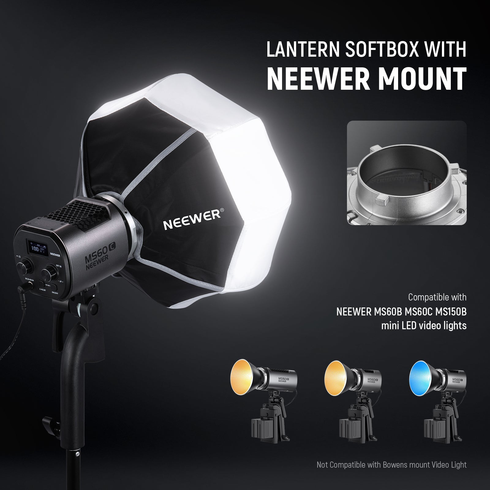 NEEWER NS6L Lantern Softbox with NEEWER Mount