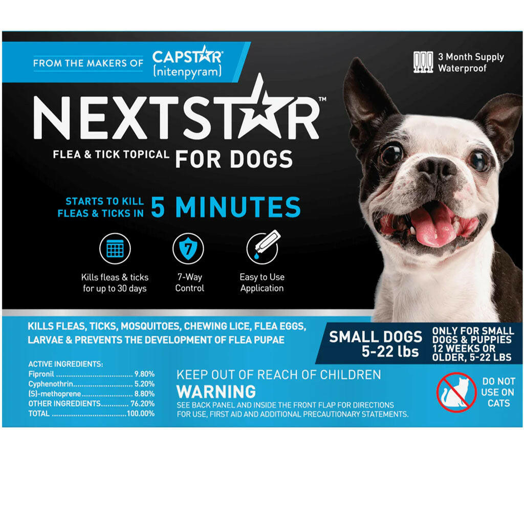 Nextstar Flea & Tick Topical for Small Dogs, 5-22 lbs