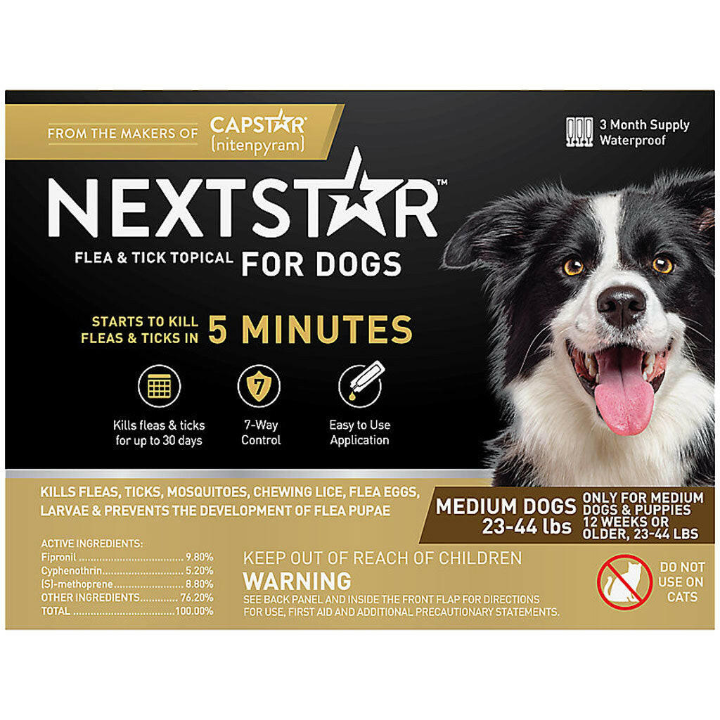 Nextstar Flea & Tick Topical for Medium Dogs, 23-44 lbs