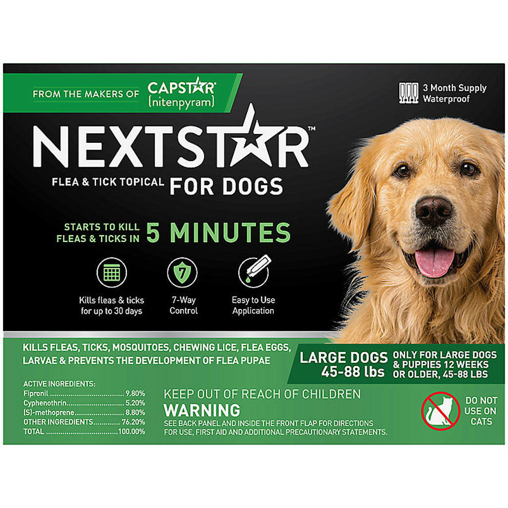 Nextstar Flea & Tick Topical for Large Dogs, 45-88 lbs