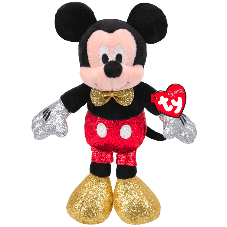 Ty Disney: Red Sparkle Mickey Mouse (Medium)