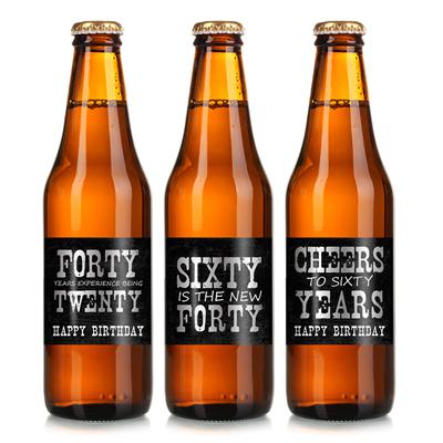 60th Birthday Beer Label Set