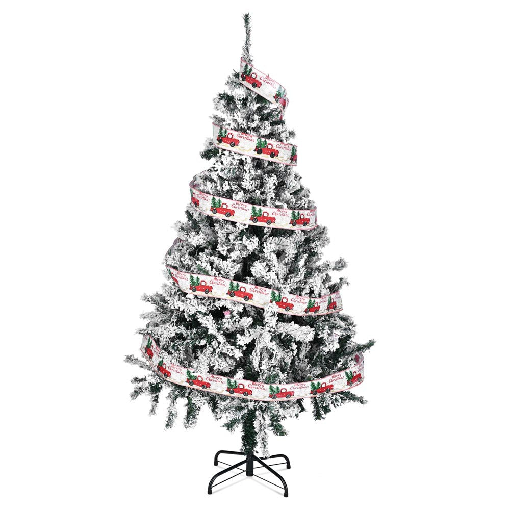 Yescom 5 feet White Flocked Christmas Tree Decor