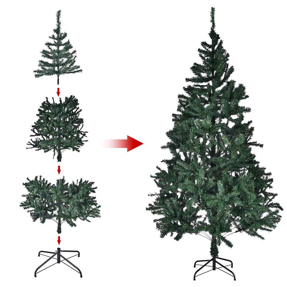 Yescom 7.5 feet Synthetic Christmas Tree Foldable X-shaped Metal Stand