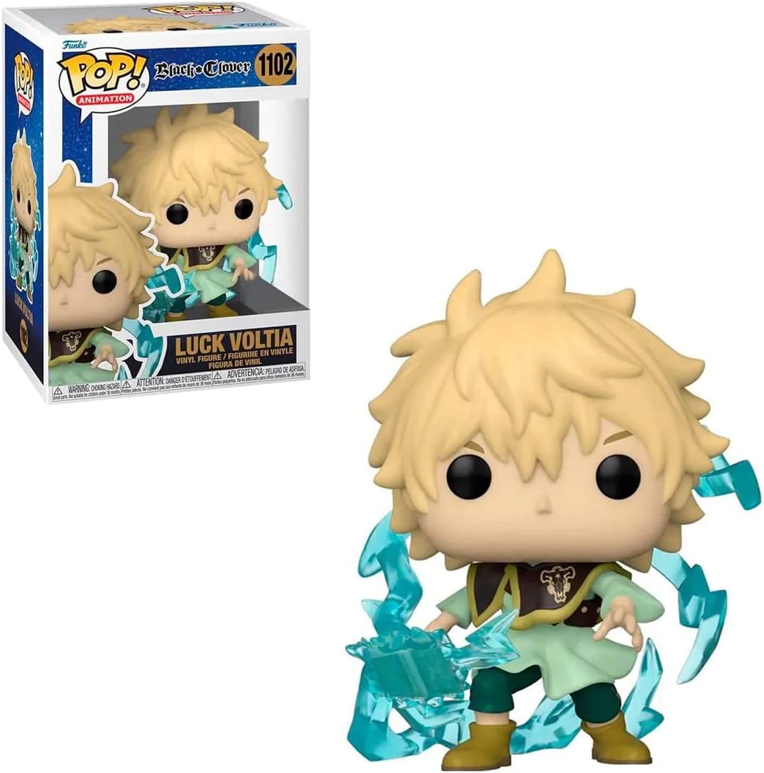 Funko Pop 1102 Black Clover Luck Voltia AAA Anime Exclusive Figure