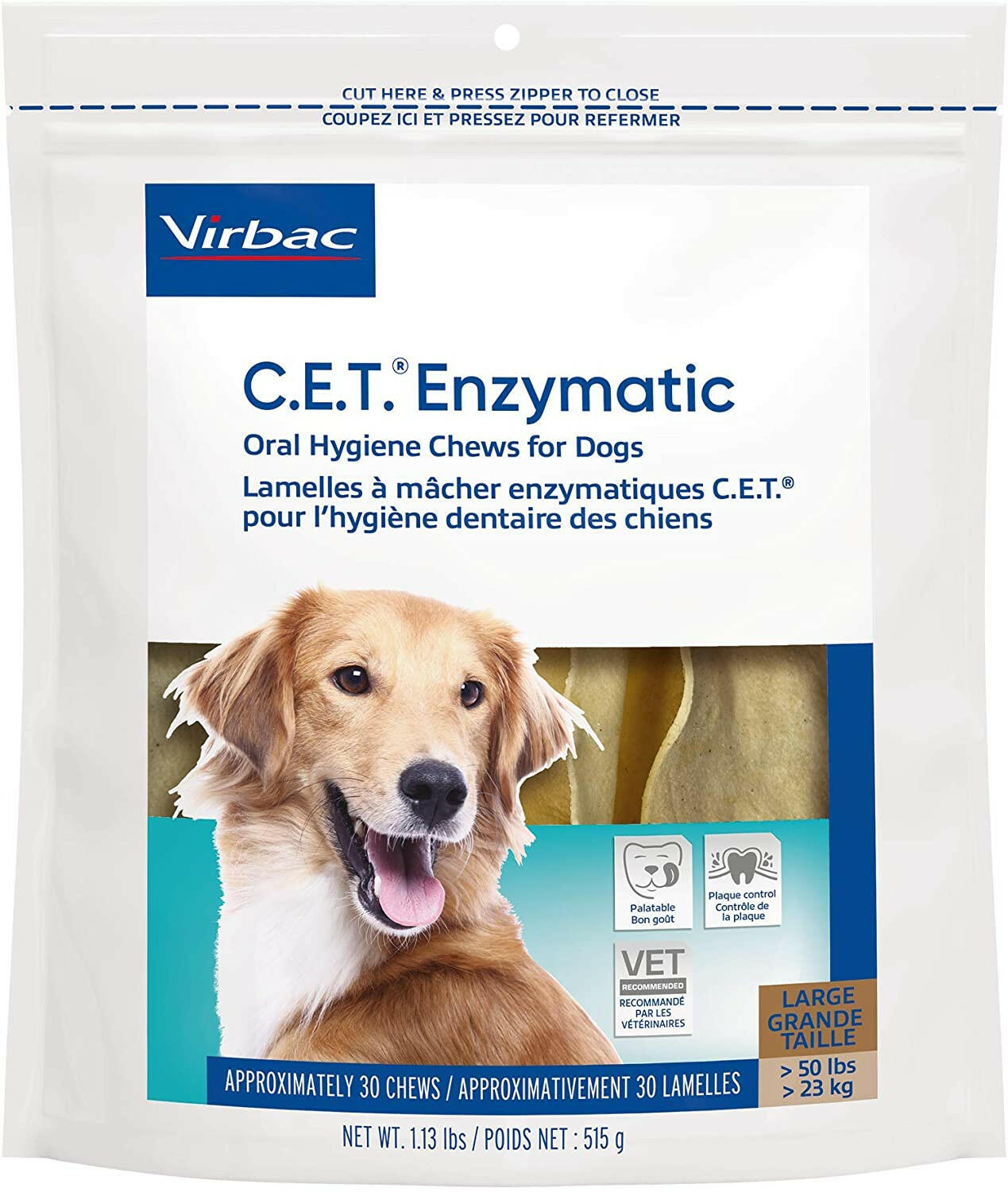 C.E.T. Enzymatic Dental Chews for Large Dogs