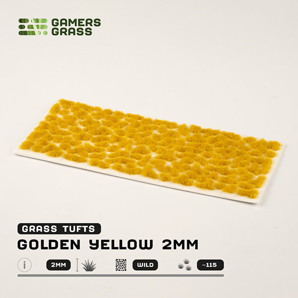 Gamers Grass Tufts: Golden Yellow 2mm- Wild