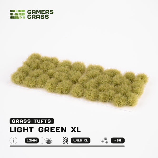 Gamers Grass Tufts: Light Green XL 12mm- Wild XL