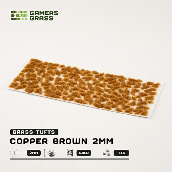 Gamers Grass Tufts: Copper Brown 2mm- Wild