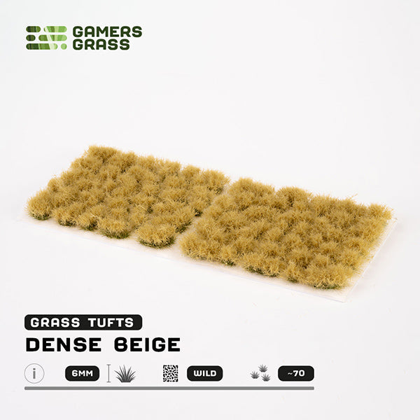 Gamers Grass Tufts: Dense Beige 6mm- Wild