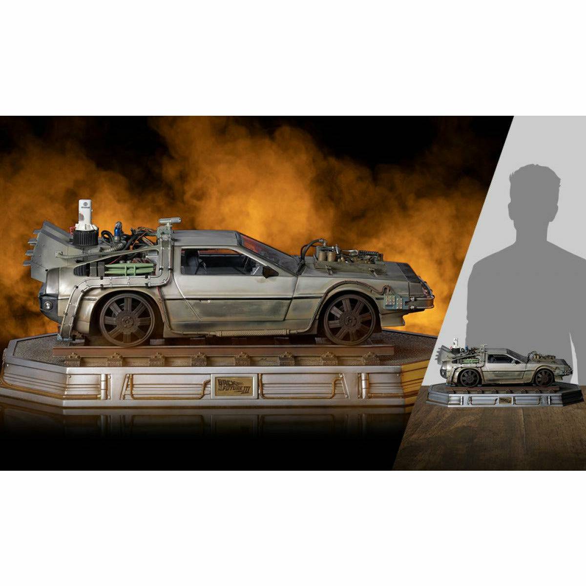 Iron Studios Back to the Future Part III DeLorean 1:10 Scale Statue