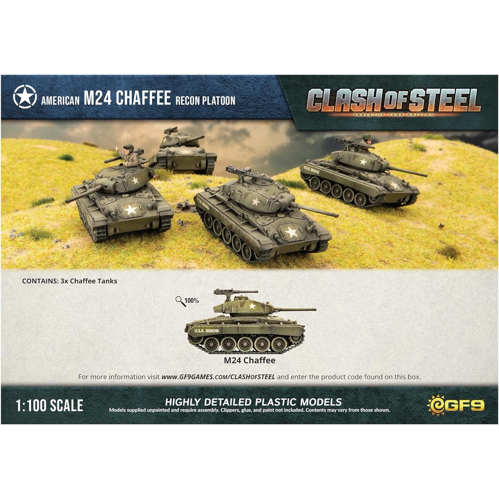 Clash of Steel - American: M24 Chaffee Recon Platoon