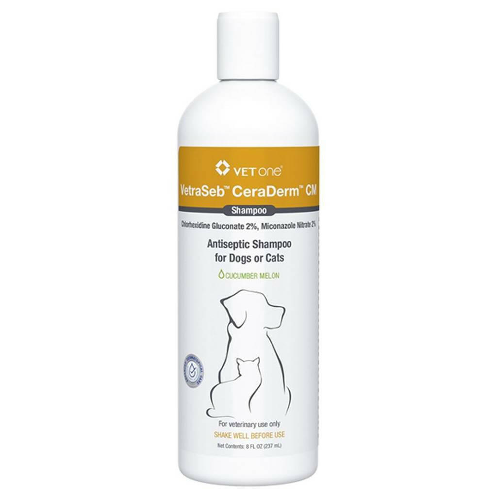 VetraSeb CeraDerm CM Antiseptic Shampoo for Cats & Dogs