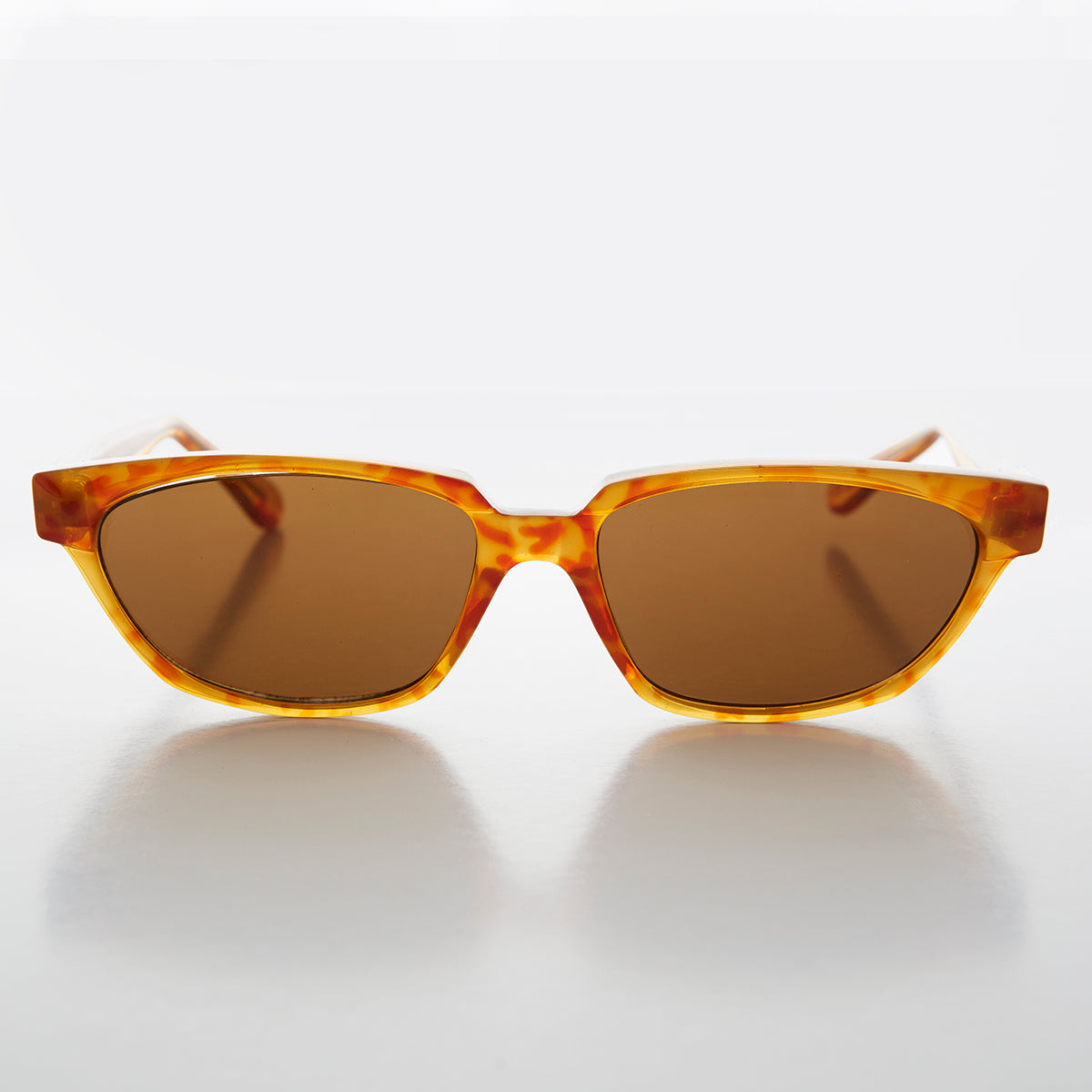 Rectangular Horn Rim Unisex Vintage Sunglass - Abbot