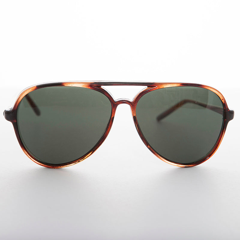 Classic Vintage Aviator Sunglass with Glass Lens - Air Boss