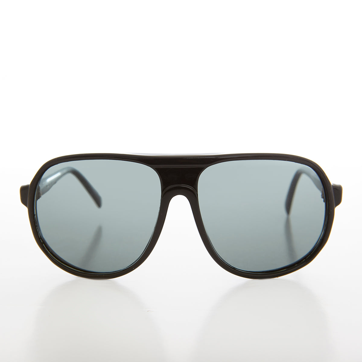 80s Black Aviator Sunglass with Glass Lens - Akira