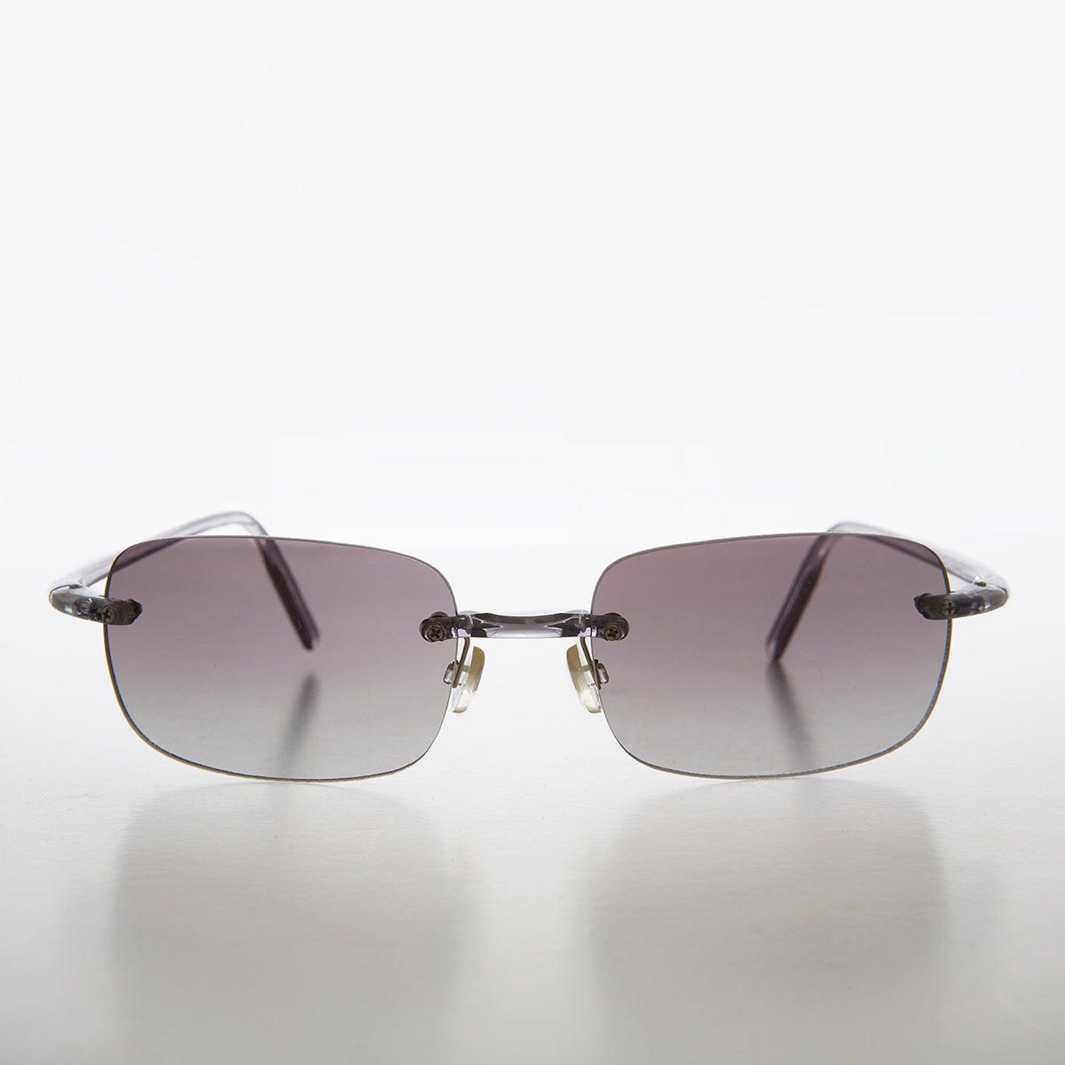 Rimless Color Lens Rectangular Vintage Sunglass- Ansen